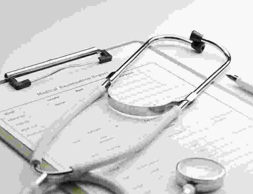 Stethoscope and notepad