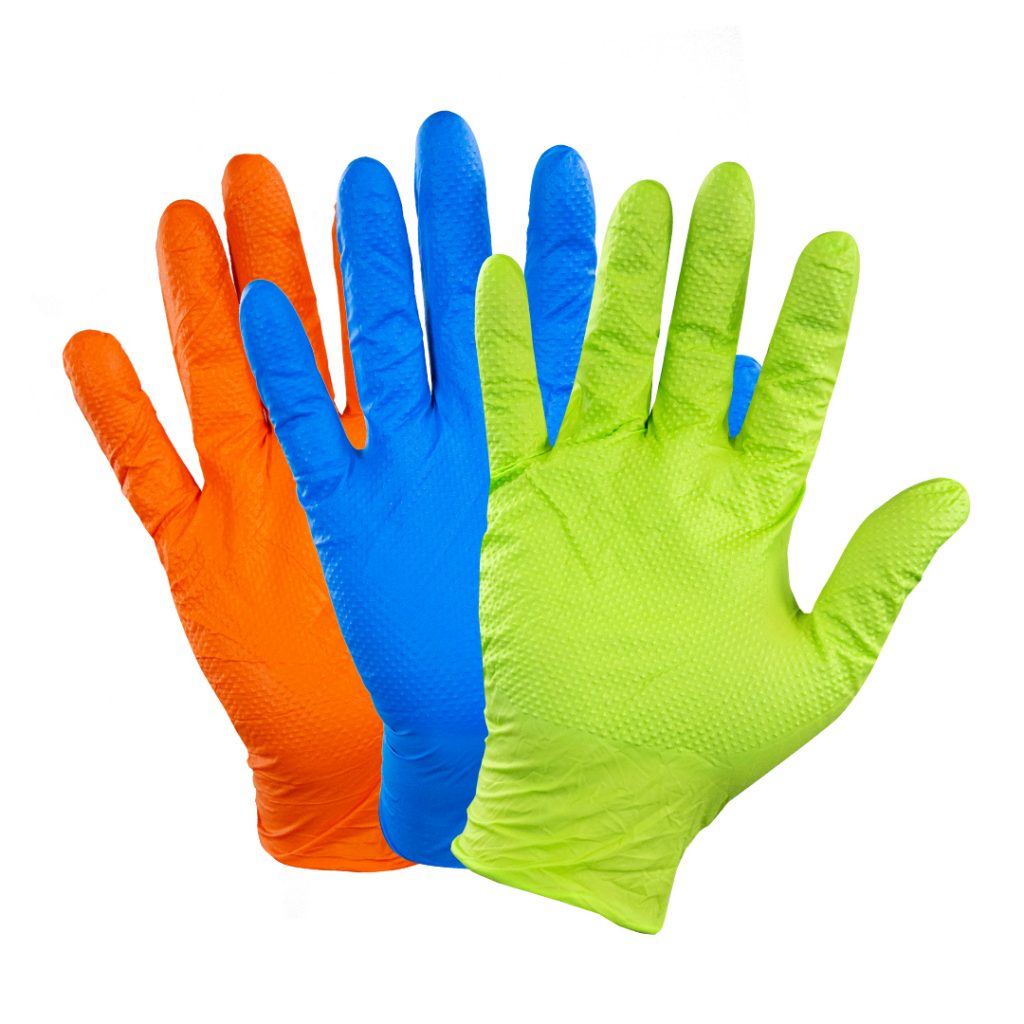 Nitrile Diamond Textured Gloves AM Global Supply